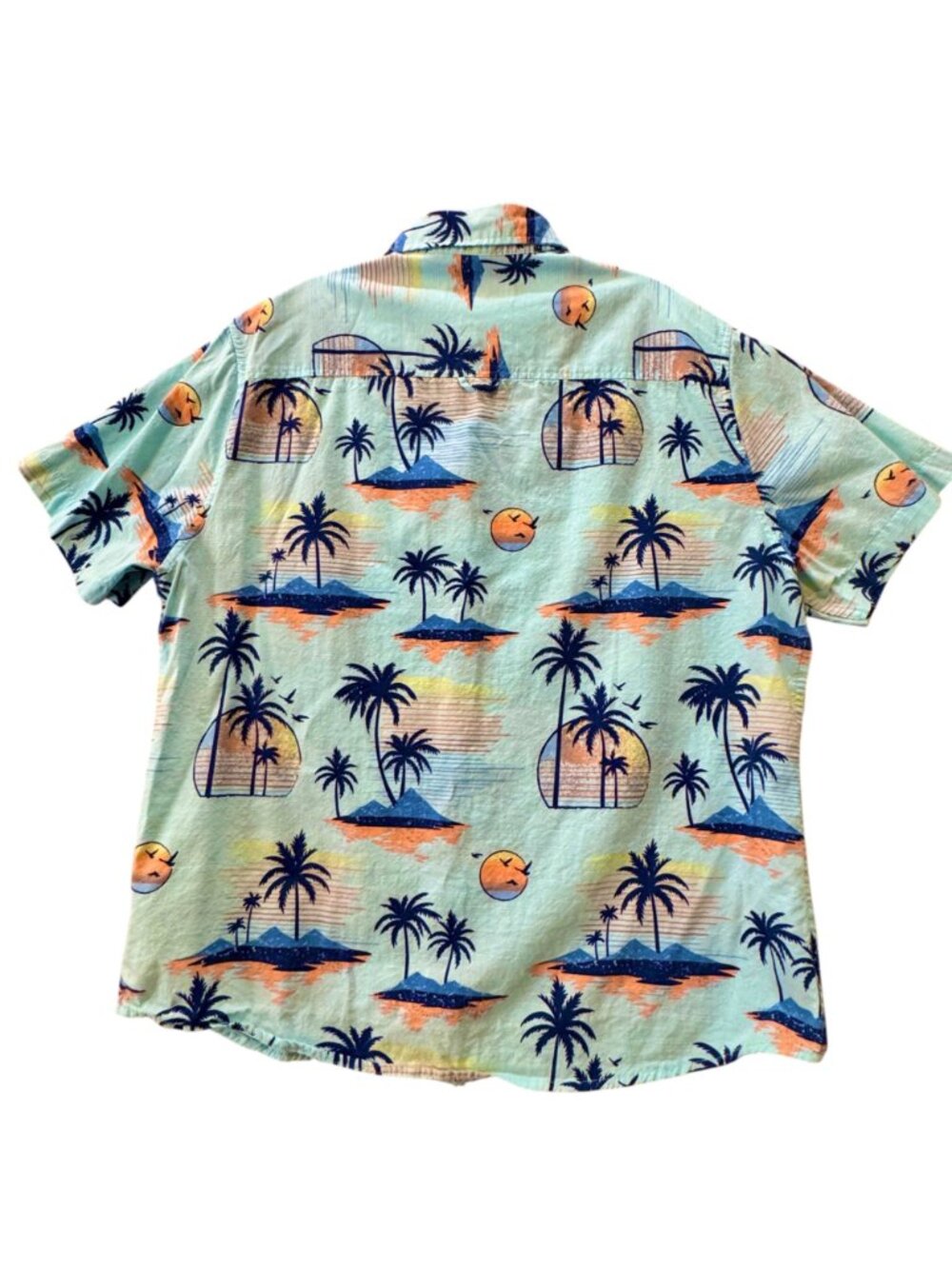 Ocean Pacific Men's XL Shirt Hawaiian Short-Sleeve Button Front Beach Surfer - Picture 2 of 8